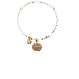 Alex‎ and Ani Hope Charm Bangle Bracelet Expandable Wire Rose Gold Tone